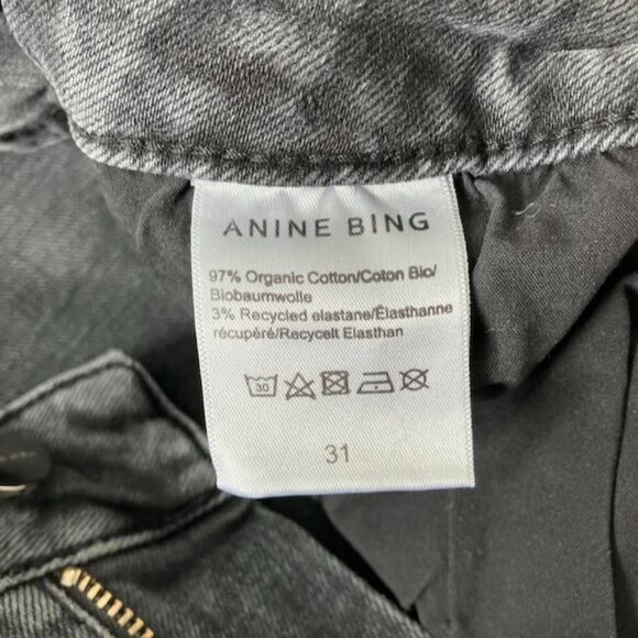 Anine Bing Black Skinny Jeans - Picture 5 of 9